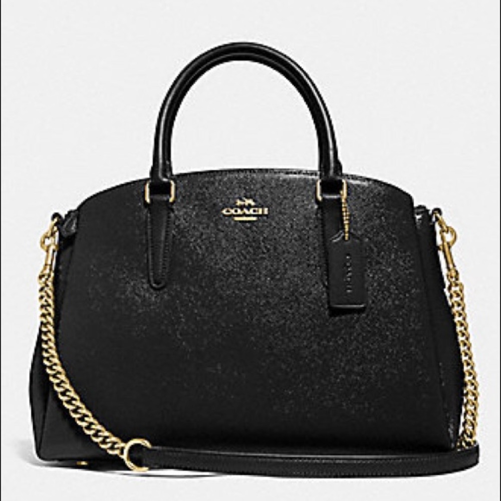 🎁SALE🎁Coach NWT Black Patent Leather Satchel Bag - Picture 2 of 7